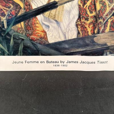 LOT 41: Jeune Femme en Bateau by James Jacques Tissot (Framed Print)