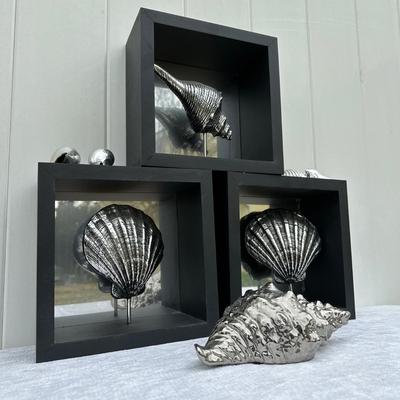 LOT 49: Silver Seashell Home Decor Collection
