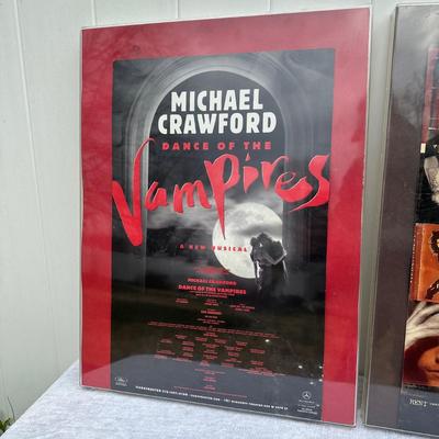LOT 52: Framed Musical Posters, Books, VHS, DVD & Snow Globes - Phantom Of The Opera, Rent, Les Miserables & More