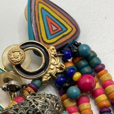 LOT 57: Fashion Jewelry: Earrings, Beaded Necklaces