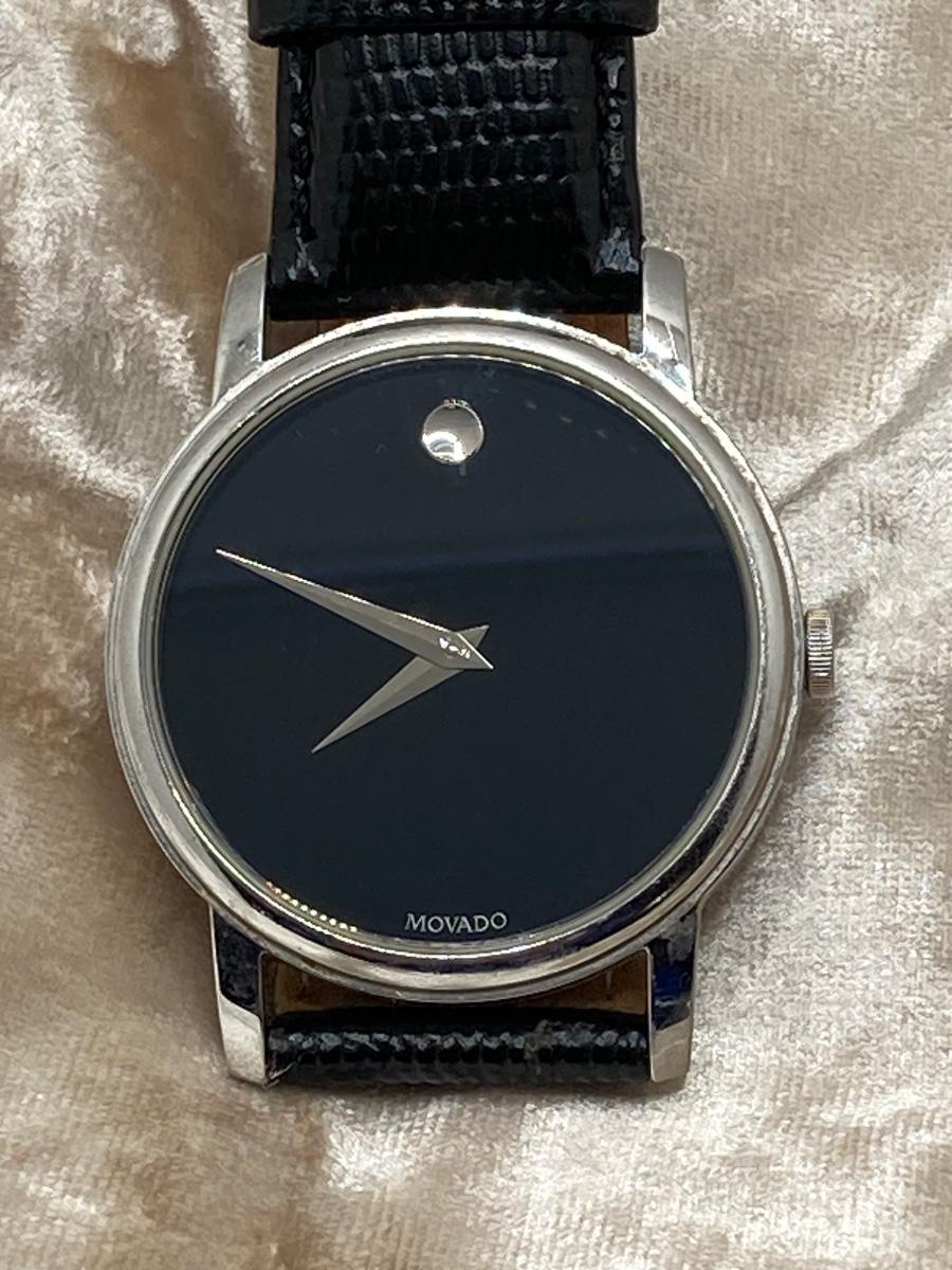 LOT 62: Movado Watch (MO 01 1 14 6000) with Black Leather