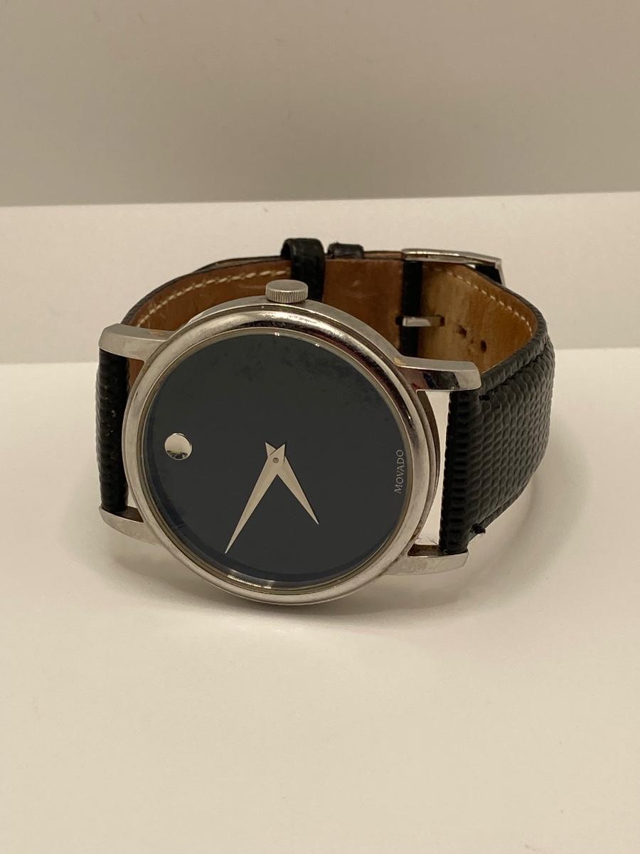 LOT 62: Movado Watch (MO 01 1 14 6000) with Black Leather