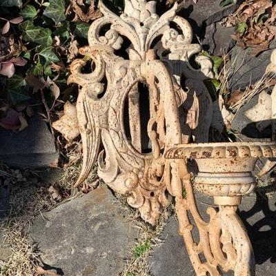 LOT:86: Very Heavy /Large Ornate Metal Sconces Candle Holders