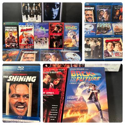 LOT 202: Collection Of Amazing Movies - Back To The Future, The Shining, The Shawshank Redemption, The 6th Sense, E.T. & More - Blue...