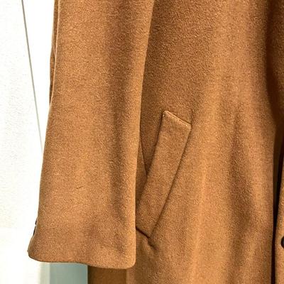 Vintage London Fog Camel Colored Long Wool Trench Coat