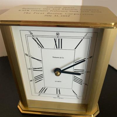 Tiffany Mantle Clock Tested Working