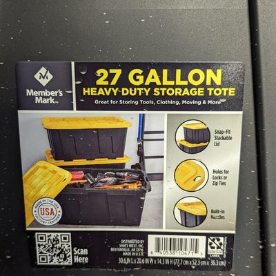 27 Gallon Heavy Duty Storage Tote Choice C