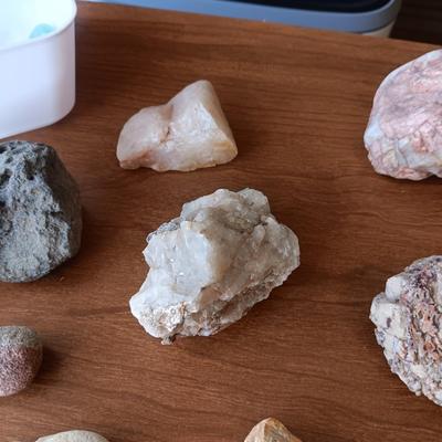 ROCKS, MINERALS AND A CRYSTAL