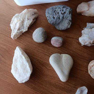 ROCKS, MINERALS AND A CRYSTAL