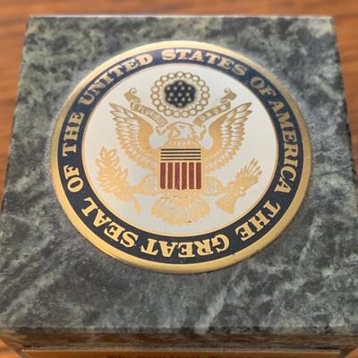 Moon Walk Presidential Seal Paper Weight
