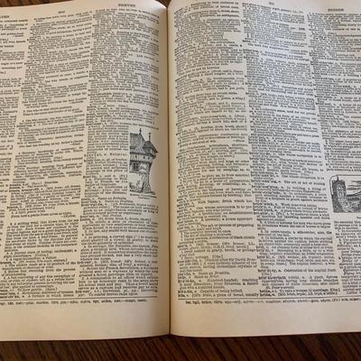 Vintage 1937 Websters Dictionaries