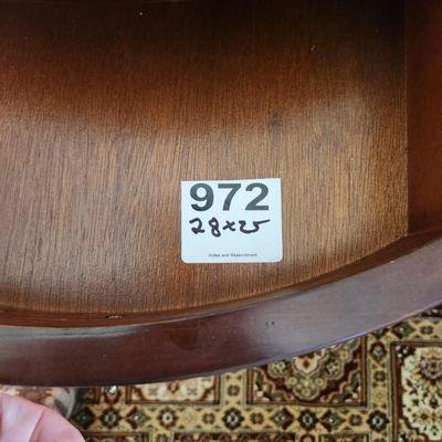 PAIR of CLEAN Round Drum Side Tables w/ Draw 28x23
