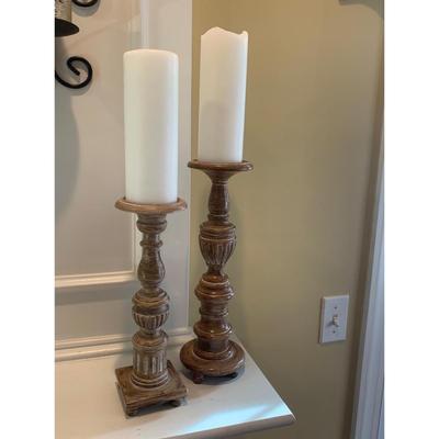 Tall Decorative Candles On Bases