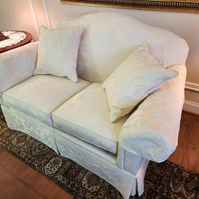 White Sofa by Lexington Furniture N.C. 64x33x37H Sofa 1 by Wall