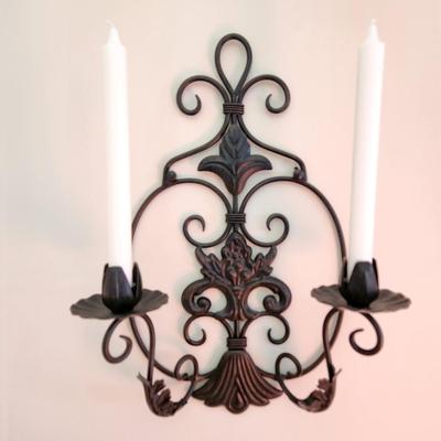 Pair Metal Wall Candle Holder Sconces 18x13