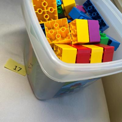 Tub of Lego blocks
