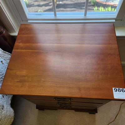 3 Drawer Night Table Solid Maple 21x16x27