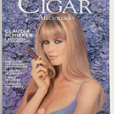 Cigar Aficionado Claudia Schiffer original vintage 1997 magazine 