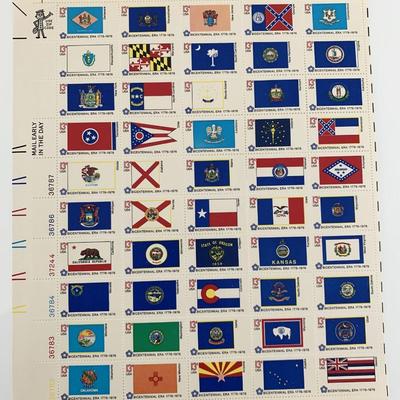 1976 13¢ State Flags, Pane of 50, U.S. #1633-82