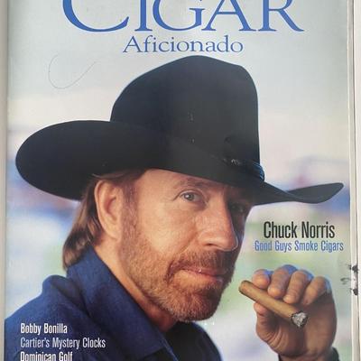 Cigar Aficionado Chuck Norris original vintage 1998 magazine 