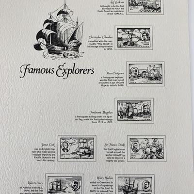 Famous Explorers Stamps