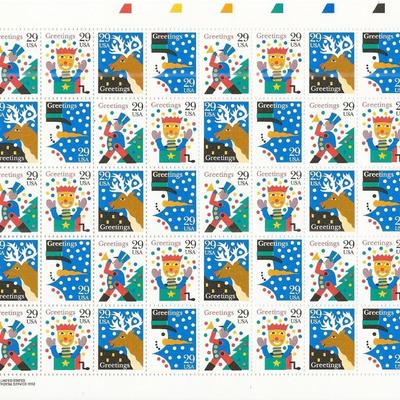 Christmas Season's Greetings Stamps