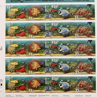 Aquarium Fish Collectible Sheet of 20 33 Cent Stamps