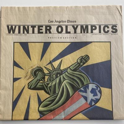 Los Angeles Times original 2002 Winter Olympics  vintage newspaper 
