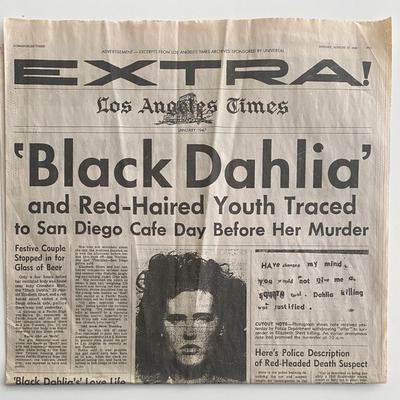 Los Angeles Times Extra original 2006 Black Dahlia 49th anniversary commemorative newspaper 