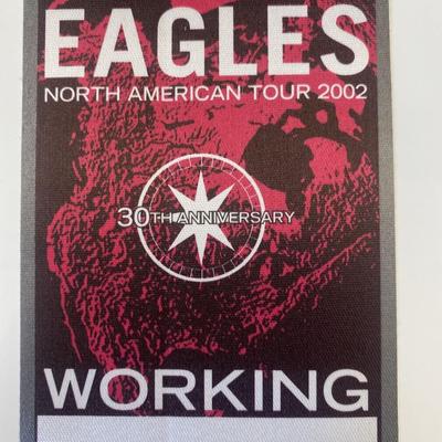 Eagles concert backstage pass 