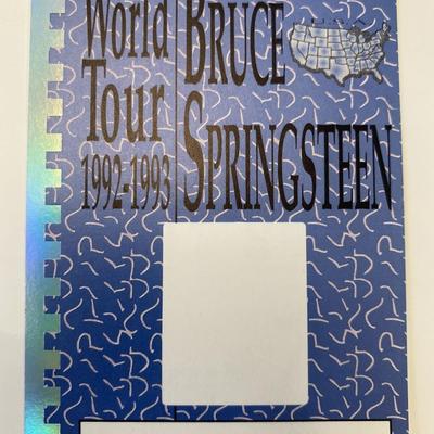 Bruce Springsteen backstage pass 