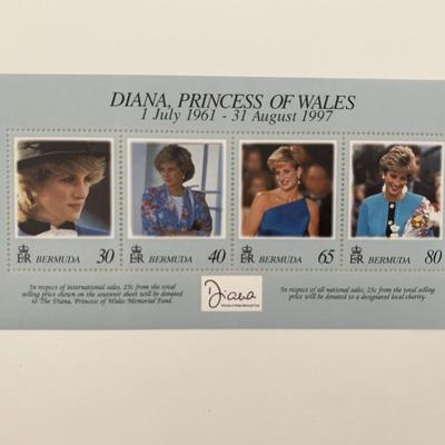 Bermuda  Diana Princess of Wales commemorative stamp set