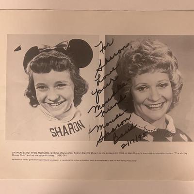 Mousketeer Sharon Baird signed photo