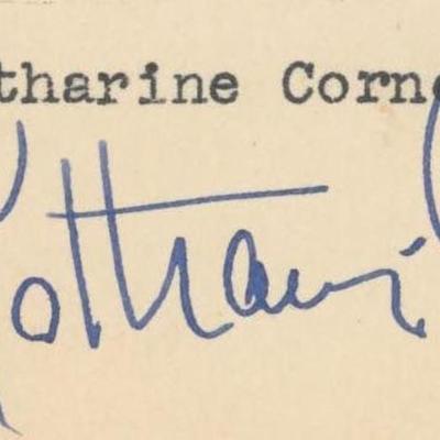 Katharine Cornell signature cut