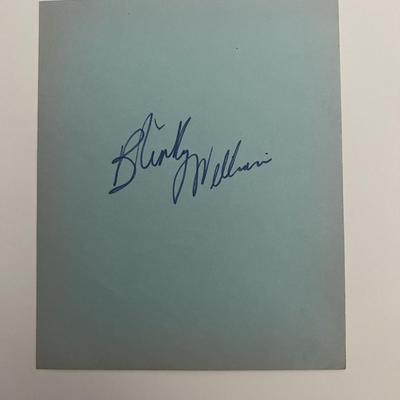 Blinky Williams original signature