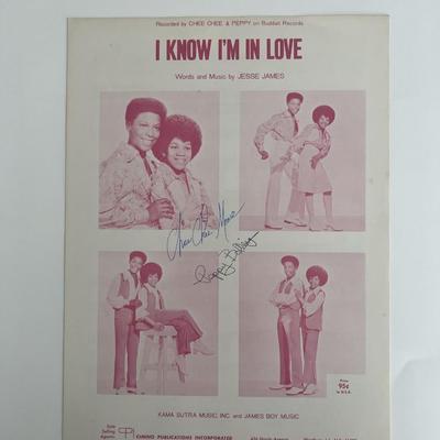 Chee-Chee and Peppy I Know I'm in Love signed sheet music