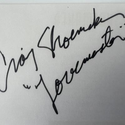 Craig Shoemaker original signature 