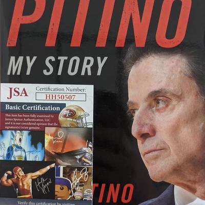 Rick Pitino signed hard cover book JSA