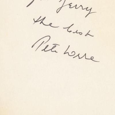 Peter Lorre signed note