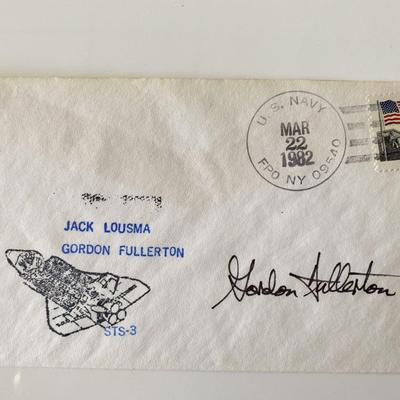 NASA STS-3 
 Gordon Fullerton Signed First Day Cover