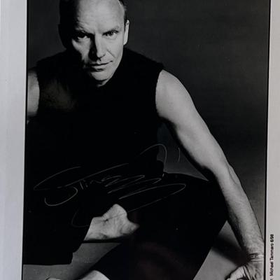 Sting signed photo