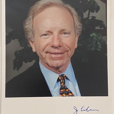 Senator Joe Lieberman signed photo
