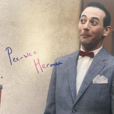 Pee-Wees Big Adventure Pee-Wee Herman signed photo