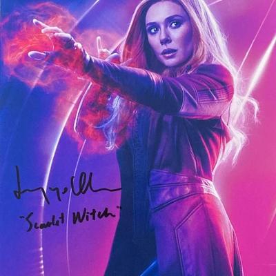 The Avengers Elizabeth Olsen signed movie photo