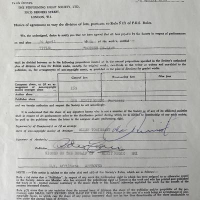 Allen Touissant signed contract 