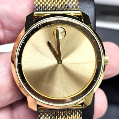 Gold Movado Bold Watch with Box