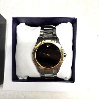 Silver and Gold Movado Bold Watch with Box