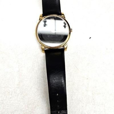 Black and Gold Movado Watch with Box