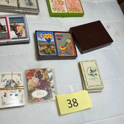 Bin of vintage cards & score sheets