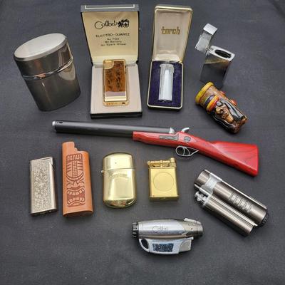 Variety of Lighters & Lighter Cases
